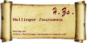 Hellinger Zsuzsanna névjegykártya